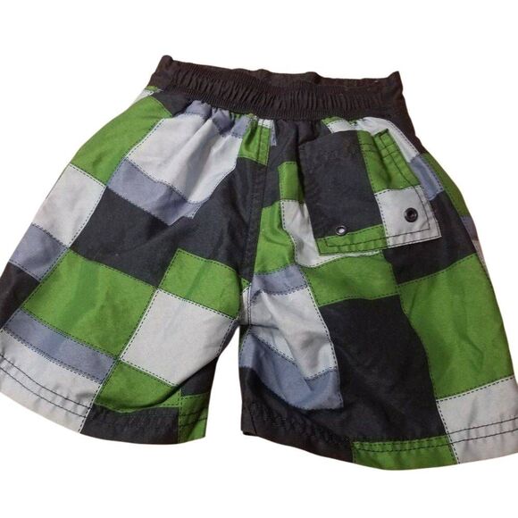 Gymboree plaid Swim trunks 18/24 months - Picture 2 of 2